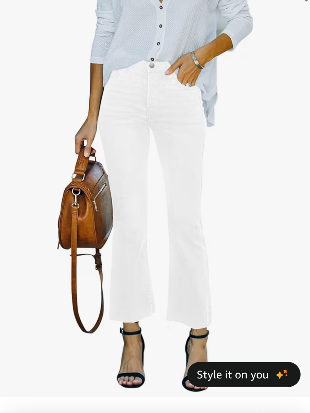 White Cropped Jeans